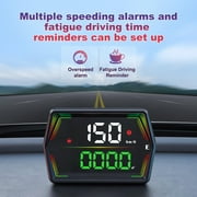 GPS Speedometer, Heads Up Display for Cars, Digital Speedometer for Cars with Speed,Overspeed Alarm, Fatigue Driving Reminder,Automatic Photosensitive, Applicable for All Cars