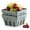 Slate Blue-Square-5.7 Inch, variant on Berry Basket Set Of 2 Square Fruit With Holes Ceramic Storage Containers For Kitchen Fridge Cute Strawberry Berries Grape Cherry Slate Blue