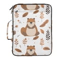 thumbnail image 2 of Haosy Accordion File Organizer Zipper Binder 500 Sheet 6-Tab Expanding File Folder Multi-Pocket 1.2 Inch 3 Ring Cute Beaver and Leaf, 2 of 7