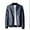 Blue, variant on APEXFWDT Men's Faux Leather Bomber Jacket with Fleece Lining, Zippered Front & Side Pockets Jacket for Business Casual & Night Out,XL,Black