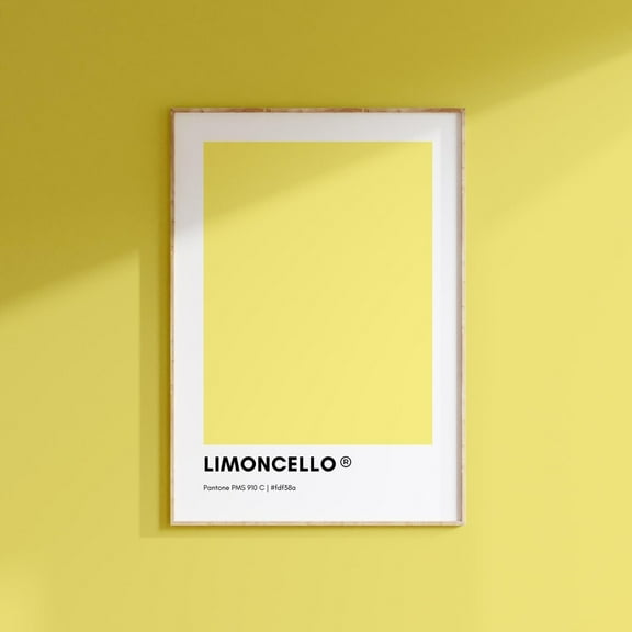 Limoncello Yellow Pantone, Yellow Pantone Print Poster, Yellow Pantone Wall Art, Pantone Colors, Pantone Print, Color Swatch Wall Art, Modern Wall Decor, 8x12 UNFRAMED