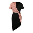 thumbnail image 3 of Gvmfive Women Dresses Party Cocktail V Neck Wrap Split Bodycon Dress, 3 of 6