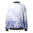 thumbnail image 5 of Sales Today Clearance Women Shirts Women Trendy Casual Zip Up Floral Print Coat Outerwear Lightweight Long Sleeve Fall Workout Running Jacket, 5 of 5