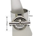 thumbnail image 3 of Anillo de dedo de acero inoxidable para mujer, joyería de moda, Color plateado ancho, anillo de cierre redondo, Tamaño 7, 11, 10, 6, 9, 8, 3 of 4