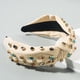 thumbnail image 1 of Diadema plisada de tela con diamantes para mujer, colorida y moderna, versátil para exteriores., 1 of 1