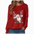 thumbnail image 6 of Towmus Christmas Sweatshirts for Women Plus Size Santas Printed Graphic Sweatshirts Crewneck Fall Pullover Tops, 6 of 6