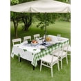 thumbnail image 3 of St. Patrick's Day Outdoor Tablecloth - 60x84 Inch Rectangle Dining Table Cover, Cute Puppy Shamrock Hat Dog Green Plaid Waterproof Outdoor Table Cloth with Umbrella Hole & Zipper for Picnic/Patio, 3 of 7