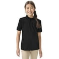 thumbnail image 3 of Classroom School Uniforms Adult Short Sleeve Pique Polo CR832X, 2XL, SS Black, 3 of 7