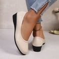 thumbnail image 6 of Women's Wedge Heels Casual Shoes Solid Color Round Toe Comfortable Slip-On for Daily Wear 3.5cm Heel Height, 6 of 10