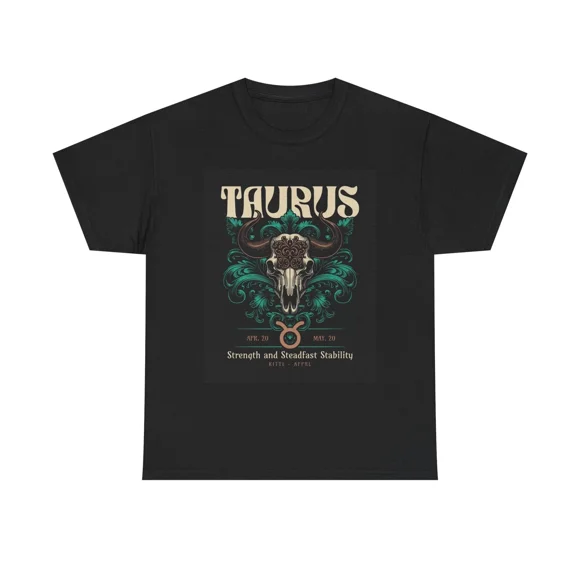 Taureau Signe du Zodiaque Astrologie Carte Céleste Étoiles Horoscope Haut T-Shirt Unisexe G13383, jusqu'à la Taille 5TG