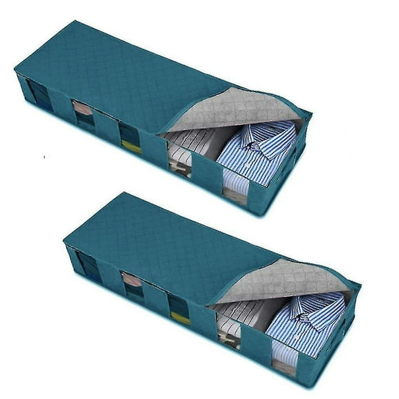 2 Piece Storage Bag Foldable Underbed Cabinet Storage Boxes