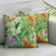 thumbnail image 3 of nygtbtfer Set of 2 Pillow Covers Flower Outdoor Square Indoor Decorative Throw Pillows White, 3 of 7