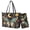Black-Butterfly Flower Moon, variant on Horse Rose Print Tote Purse for Women, Large Capacity Leather Shoulder Handbag with Adjustable Strap, Waterproof Satchel Purse for Travel, Red
