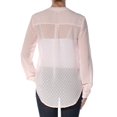 thumbnail image 2 of MAISON JULES $60 Womens New 1665 Pink Cuffed V Neck Button Up Top XS B+B, 2 of 2