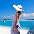 thumbnail image 6 of FUZHIQ Women's Oversized Wide Brim Solid Color Floppy Sun Hat, Foldable UV Protection Beach Hat, Lightweight Packable Summer Hat for Vacation Pool Travel Outdoor,One Size, 6 of 6