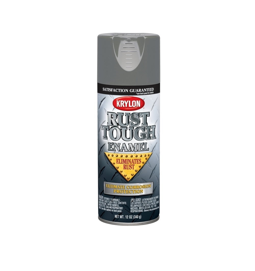 Krylon K09206007 Rust Preventative Enamel, 12 Oz, Battleship Gray