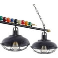 thumbnail image 3 of Hanging Pool Table Lighting Fixtures Billiard Ceiling Lamp Real Billiard Ball Design Pendant Lamp with Metal Shades for Game Room Beer Party Pool Table Man Cave (3 Lights Billiard Room Light), 3 of 7