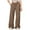 Z5-Brown, variant on Bosanter Girls High Waisted Uniform Jogger Pants Girl's Elastic High Waist Wide Leg Pants Kids Wide Leg Long Trousers with Pockets, Brown 12-13Y