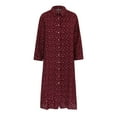 thumbnail image 4 of gakvbuo Button Down Shirts Maxi Dress For Women Long Skirt Long Sleeve With Pocket Spring Shirt Collar Fall Dresses For Women 2023, 4 of 8