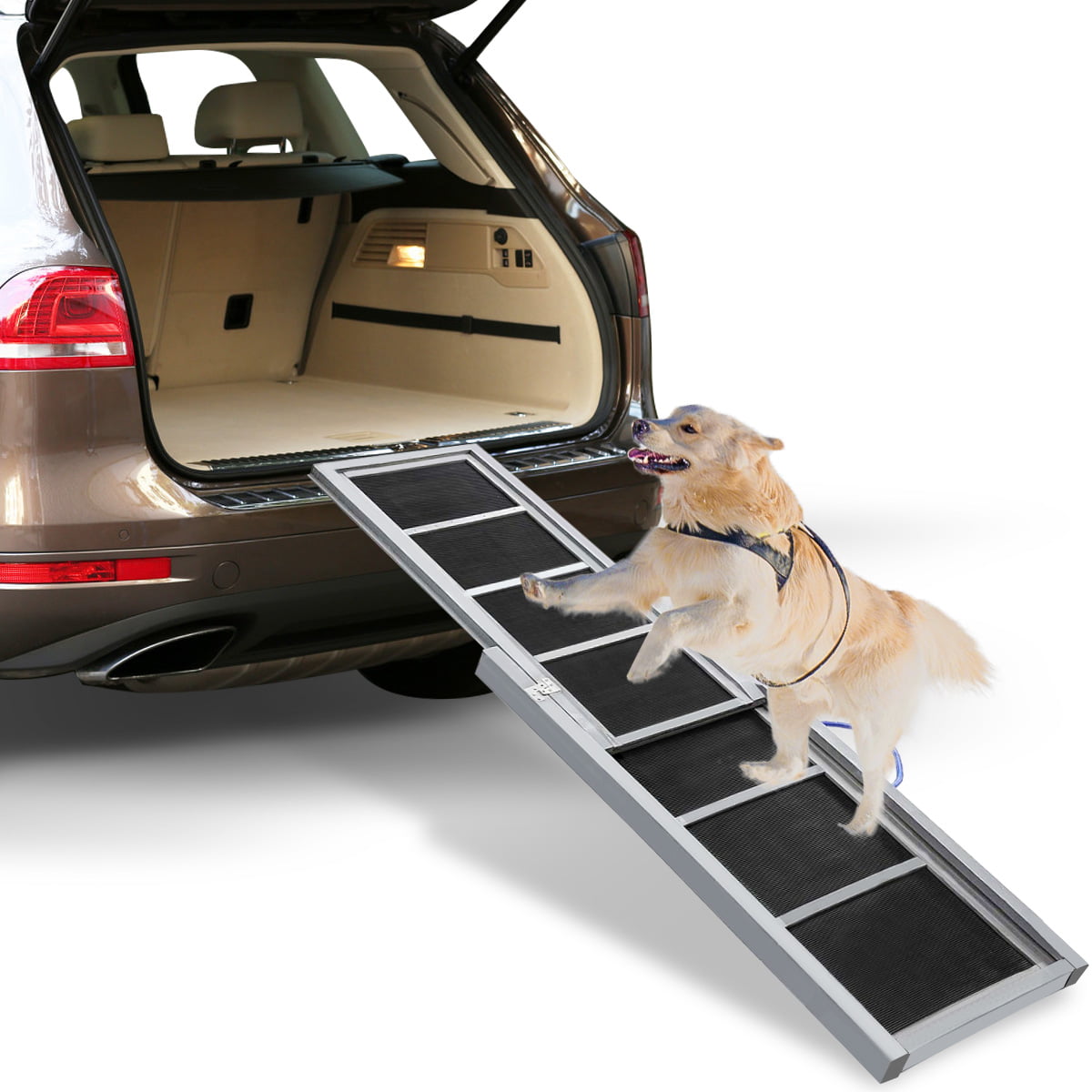 TOOCA Extendable Dog Ramps, Telescoping Dog Ramp for Small/Large Dogs