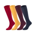 thumbnail image 2 of Lovely Annie Women's 4 Pairs Knee High Wool Socks | Comfy, Cozy and Fancy Leg Warmer Stockings AFS05 Size 6-9(RandomColors), 2 of 4