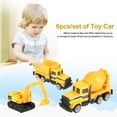 thumbnail image 4 of Fyydes Engineering Vehicle Toy,6pcs/set 1:64 Scale Alloy & Plastic Engineering Car Truck Toy Mini Vehicle Model Kids Gift, Excavator, 4 of 8
