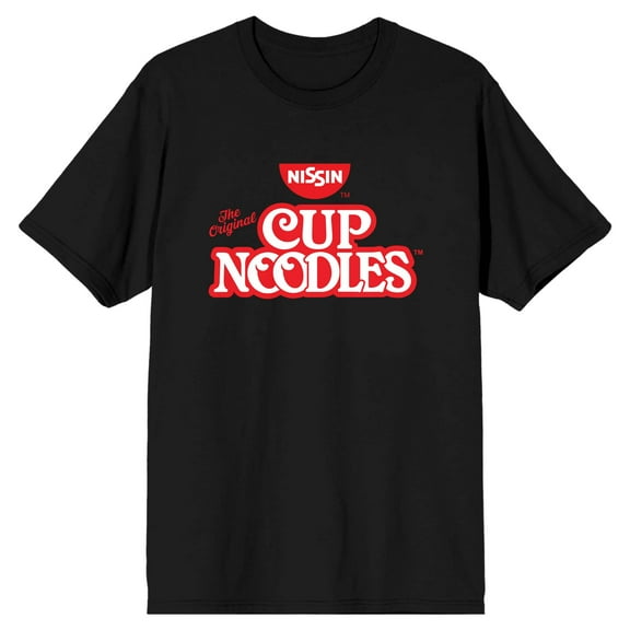 Nissin The Original Cup Noodles Logo Men's Black Graphic Tee-Medium