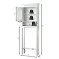 thumbnail image 4 of Costway Over The Toilet Bathroom Space Saver Carved Top Toilet Rack w/ Adjustable Shelf, 4 of 10