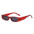 thumbnail image 5 of Gafas de sol pequeñas para hombre y mujer, lentes cuadradas de marca Vintage, montura estrecha, baratas, negras, UV400, 5 of 5