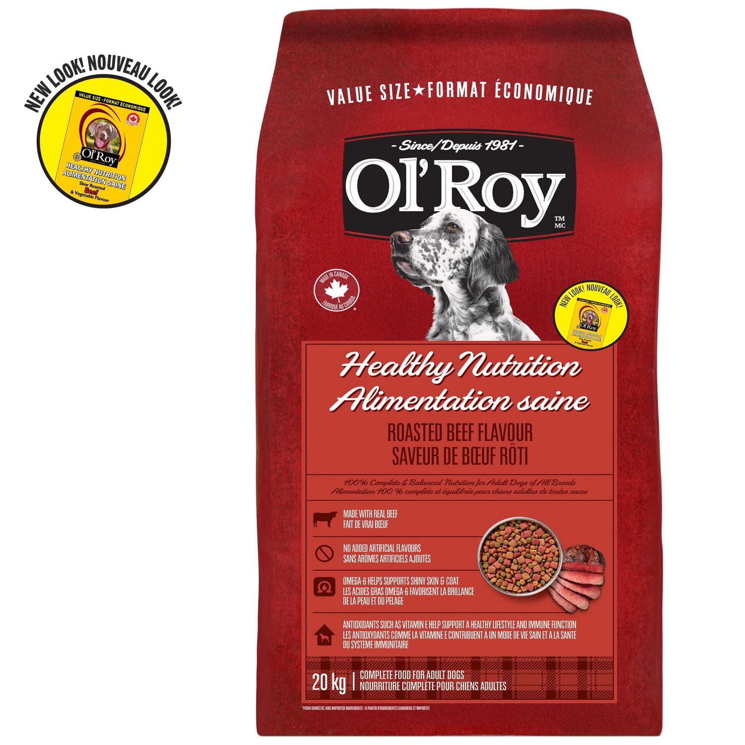 Ol' Roy Healthy Nutrition Roasted Beef Flavour Dry Dog Food 20kg, 20 kg