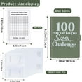 thumbnail image 2 of 100 Envelopes Money Saving Challenge Money Saving Binder 100 Envelope Challenge Binder Savings Binder Envelope A5 Savings Challenge Book (A5full green), 2 of 12