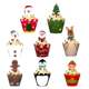 thumbnail image 1 of 48 piezas de decoraciones para pasteles de Navidad, adornos para magdalenas de Feliz Navidad, decoración de postres para hornear de Navidad, pasteles de Navidad, decoración de alimentos para magdalenas, decoraciones de mesa de Navidad ER, 1 of 5