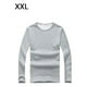 thumbnail image 3 of Sonducket Top básico para hombre, ropa interior cálida de manga larga con cuello redondo, Base para clima frío, ropa de Color sólido, Jersey, Camisetas XXL Gris Espesar, 3 of 6