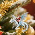 thumbnail image 6 of DAMAI Santa's Dragon Riders Ornament Collection, 2D Acrylic Dragons Hanging Ornaments, Santa Riding Dragon Christmas Tree Ornaments Decorative Hanging, Holiday Décor Collectible Display, 6 of 8