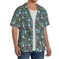 thumbnail image 2 of KLL Skull cute organ Print Men's Shirt Short Sleeve Button Down Summer Cuba Beach Shirts- 4X-Large, 2 of 5