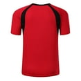 thumbnail image 3 of Sinleey Kids Boys Athletic Sports Performance Shirt UPF 50+ UV Sun Protection Rash Guard Vest Swim Red XL, 3 of 4