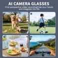 thumbnail image 5 of WEPMOUS AI Smart Glasses with 20MP EIS Camera, Polarized Photochromic UV400 Lenses, Open-Ear Audio, Voice Assistant & App Connectivity, Unisex Black, 5 of 12