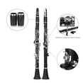 thumbnail image 5 of Hassch Bb Clarinet For Beginners, 17 Keys Flat B Clarinet with Case, Gloves, 2 Mouthpiece Connectors, 10 Reeds and Other Accessories, Black, 5 of 9