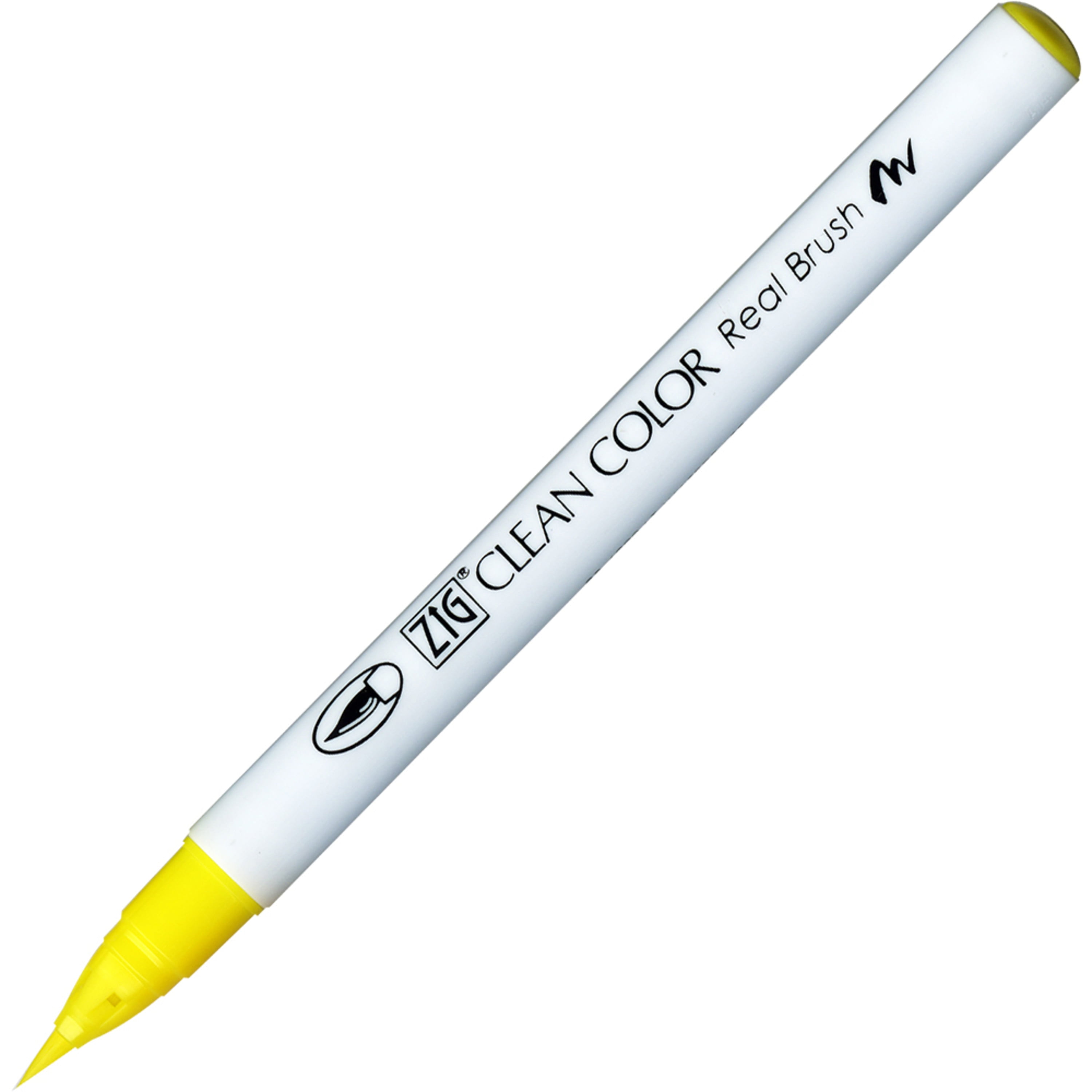 Kuretake Zig Clean Color Real Brush Marker, Lemon Yellow