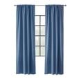 thumbnail image 2 of Winmate Topsions 3-way Header Insulated Curtain Panel Pair each 80" x 63" in Blue, 2 of 6