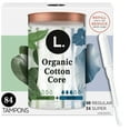 thumbnail image 2 of (2 pack) L. Organic Cotton Tampons Regular/Super Absorbency, 84 count, 2 of 8