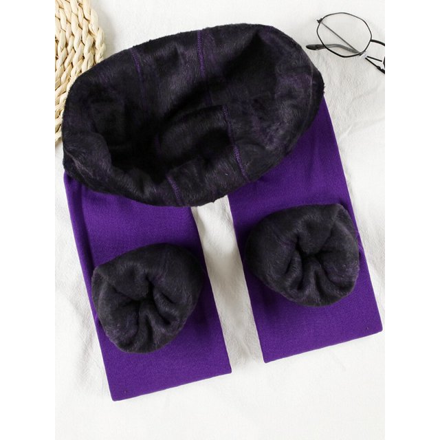 CHLEISURE, mallas cálidas de invierno para mujer, mallas gruesas de terciopelo de cintura alta, mallas sólidas de moda de talla grande para otoño, S-XL en 8 colores Tan Jianjun unisex
