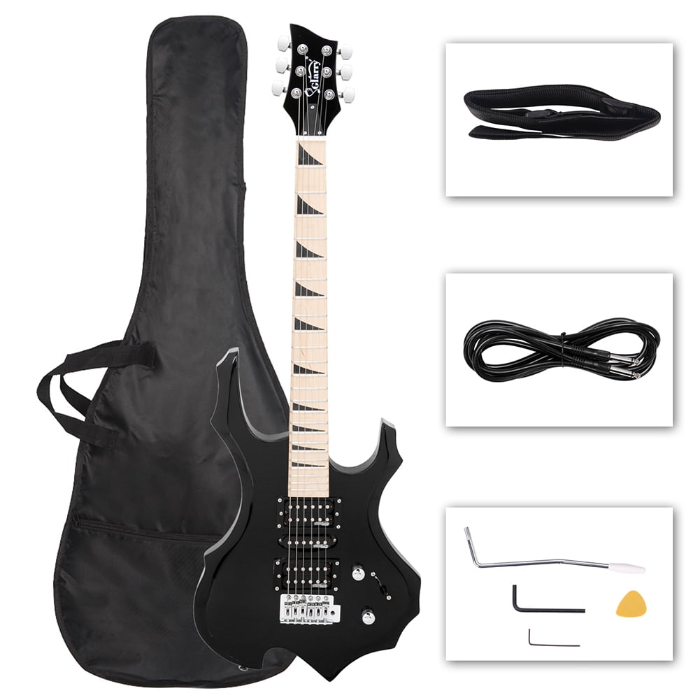 Lowestbest Glarry Flame II Upgrade Electric Guitar, With Updated Version Pickup, Canadian Maple Fingerboards, Bone Nut Black Lowestbest Glarry Flame II Upgrade Electric Guitar, With Updated Version Pickup, Canadian Maple Fingerboards, Bone Nut Black