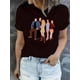 thumbnail image 1 of Creative Designs for Young People, Featuring Printed Patterns on Women'S Trendy Round-Neck Short-Sleeve T-Shirts, Simple And Casual Sportswear, Perfect for Comfortable Summer Outfits During Holidays., 1 of 8