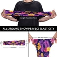 thumbnail image 5 of Uemuo Purple Flower Printed Arm Sleeves, Cooling UV Sun Protection Sports Compression for Men/Women, 5 of 8