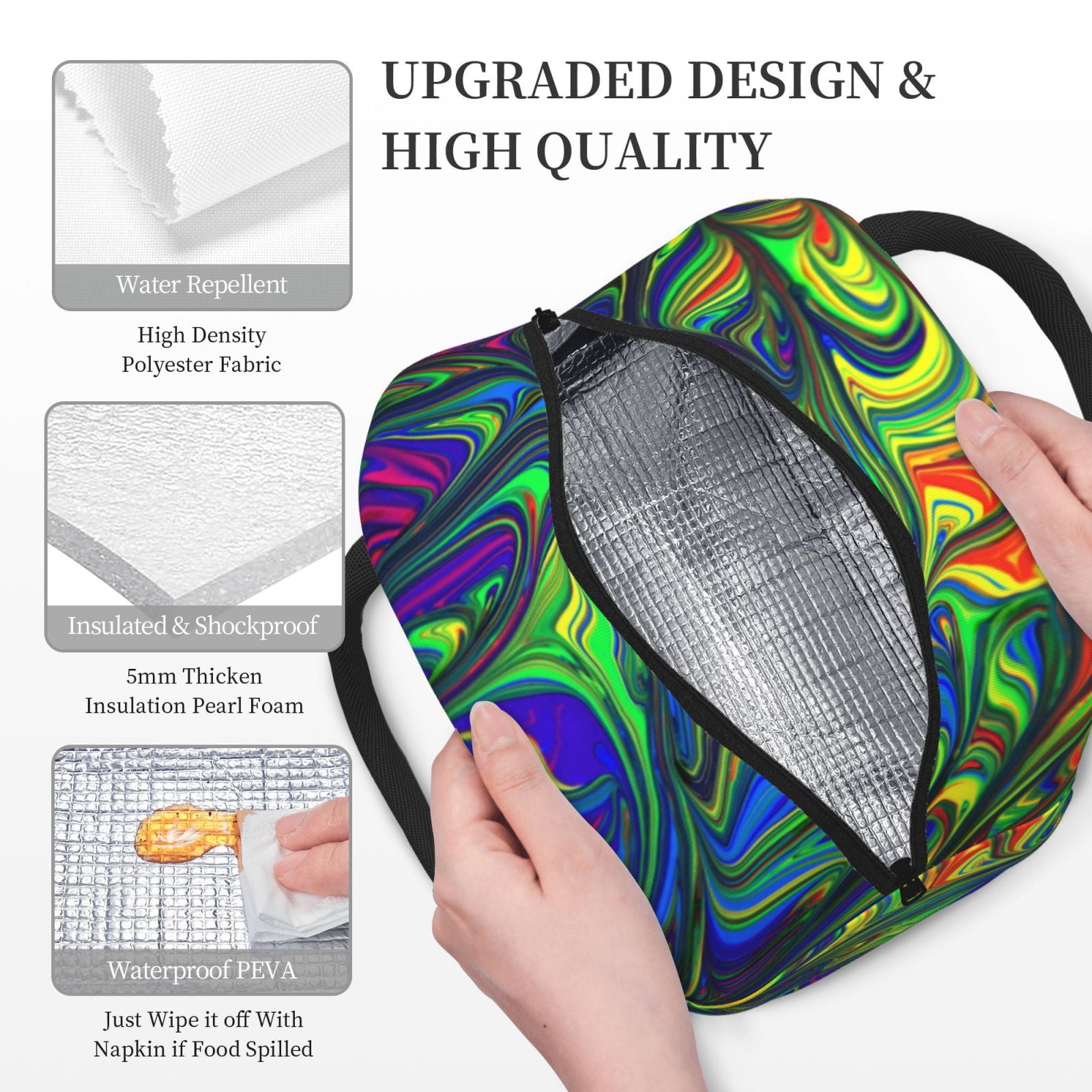 Hirioo Pride Rainbow for Eco-friendly Lunch Box,Leakproof Lunch Box for School, Work, Travel, and Picnics,Perfect for Meal Prep