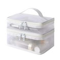 thumbnail image 2 of Double Mesh Makeup Bag Portable Toiletry Storage Women's Large Capacity Cosmetic Bag 2024 Organizer for Travel and Daily Use, 2 of 3