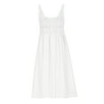 thumbnail image 5 of SYMOID Womens Bohemian Casual Sleeveless A - Line Floral Embroidered Lace Dress,White,Size Free Size, 5 of 9