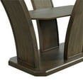 thumbnail image 4 of Maklaine Rectangular Glass Top Dining Table in Dark Walnut, 4 of 9