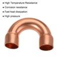 thumbnail image 4 of Conector de codo soldado de cobre de 180 grados Uxcell, ID de 0.37" para refrigeración HVAC, paquete de 2, 4 of 5